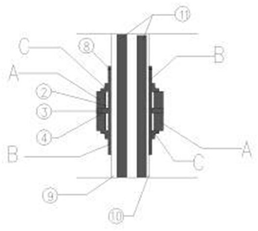 Velcro combination sealing device for all-round sealing of cabinet panel cable holes