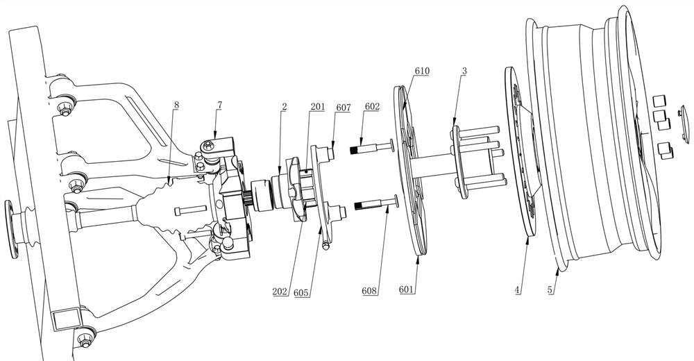 A strong heat dissipation brake disc