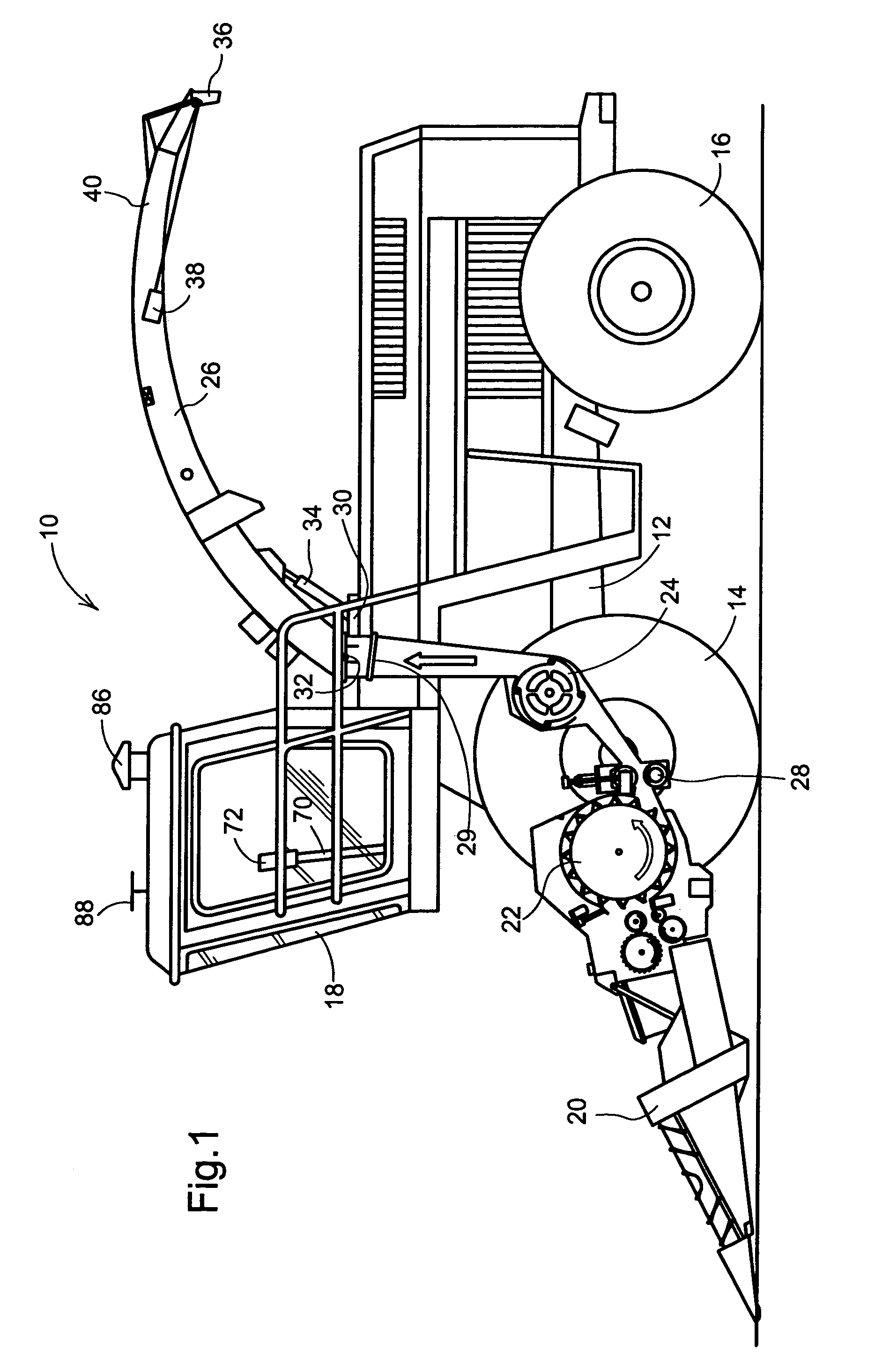 Control arrangement for crop discharging device of an agricultural harvesting machine