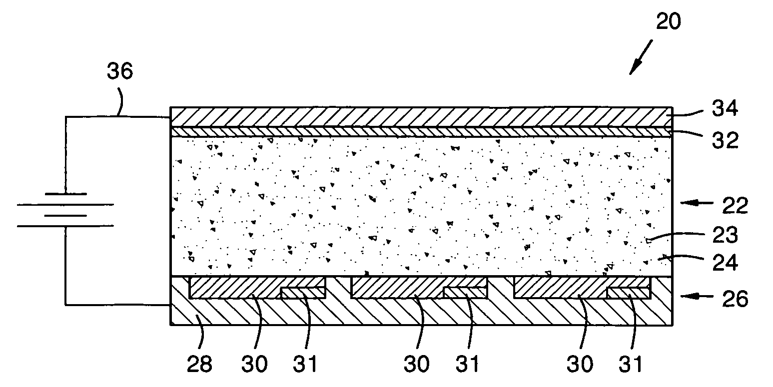 Particle-in-binder X-ray sensitive coating using polyimide binder