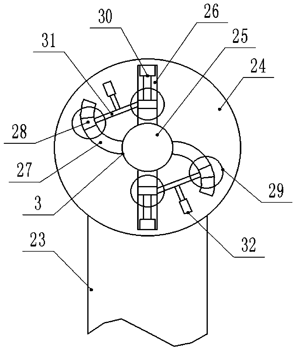 Clamping device of automatic cutting equipment for round steel pipes