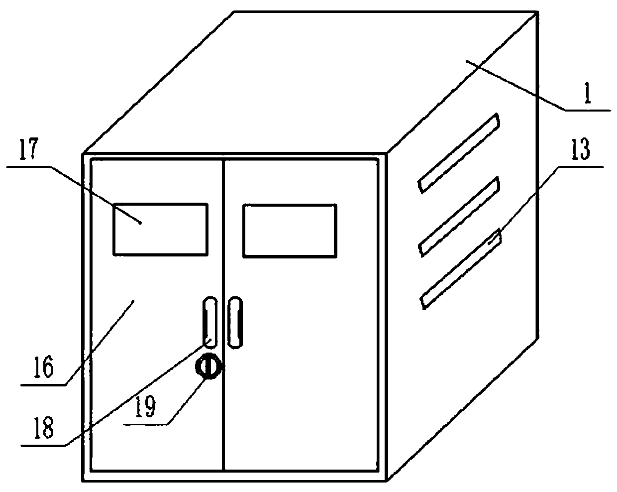 Outdoor adjustable power distribution cabinet