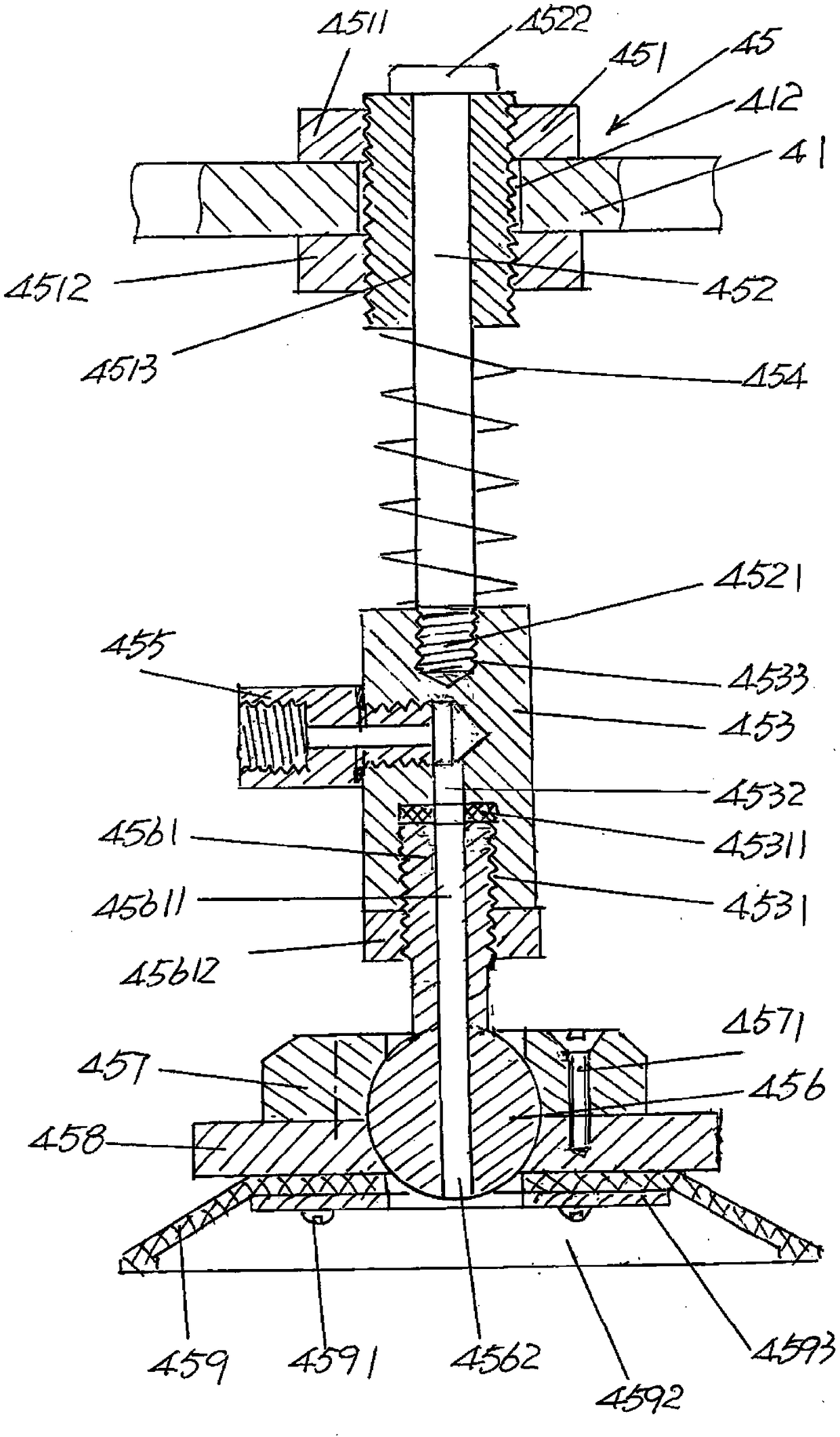 Vacuum material extracting device for manipulator