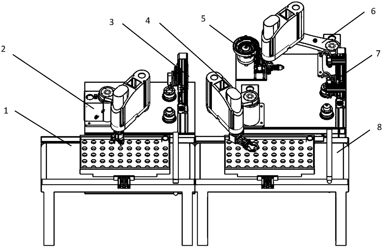 Gluing and coil mounting device for perforating bullet