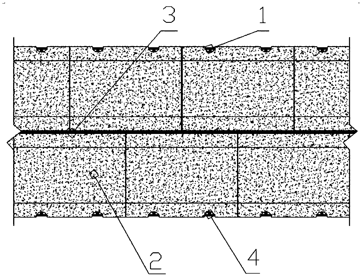 Post-cast strip blocking brick structure and construction method thereof