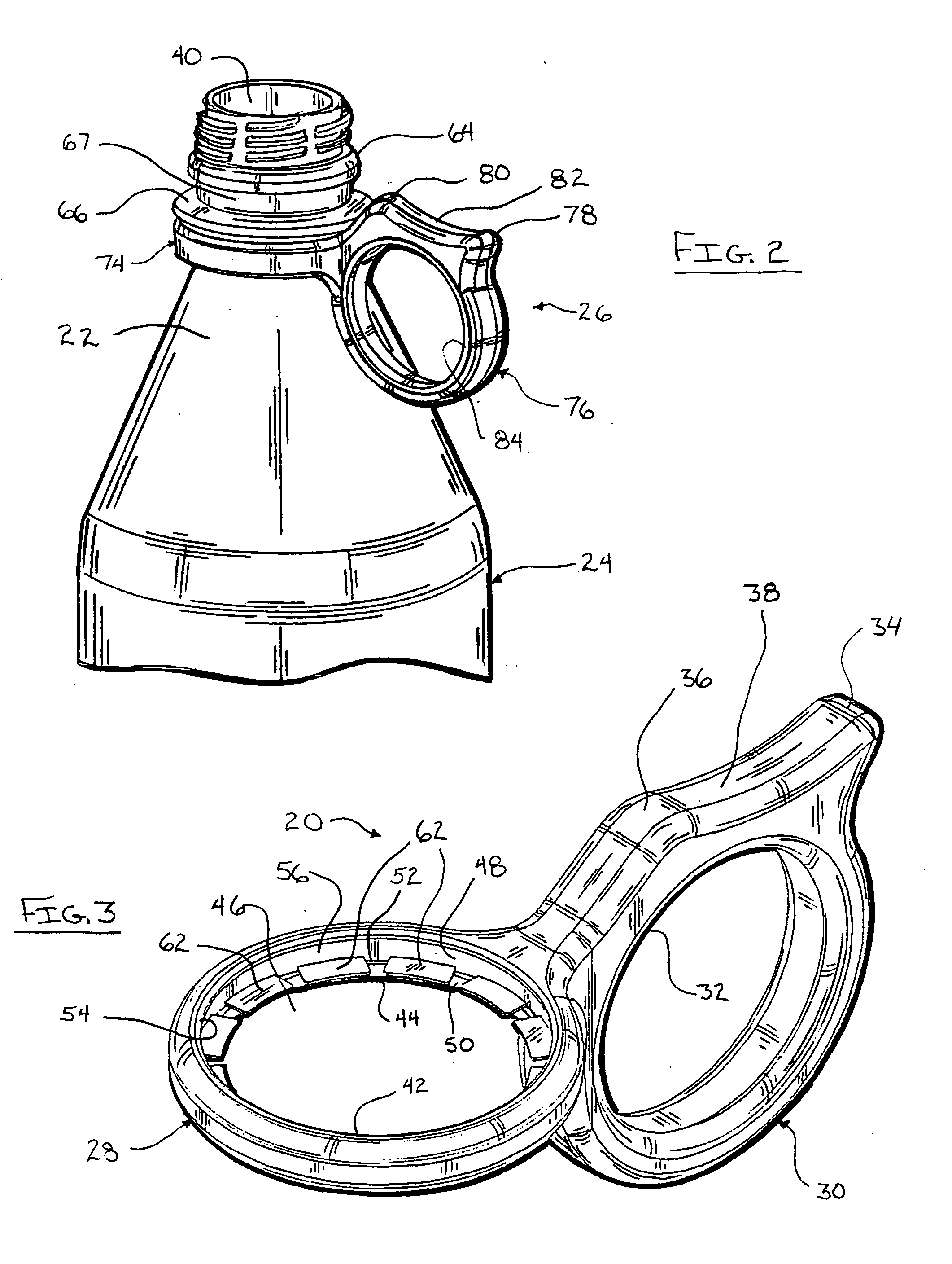 Ring handle for bottles