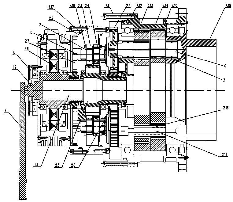 Electric driving device for rotating launching support