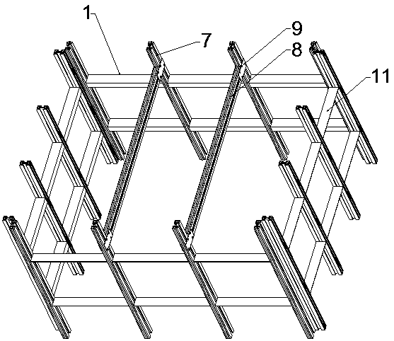 Installation structure of hanging type roof plate