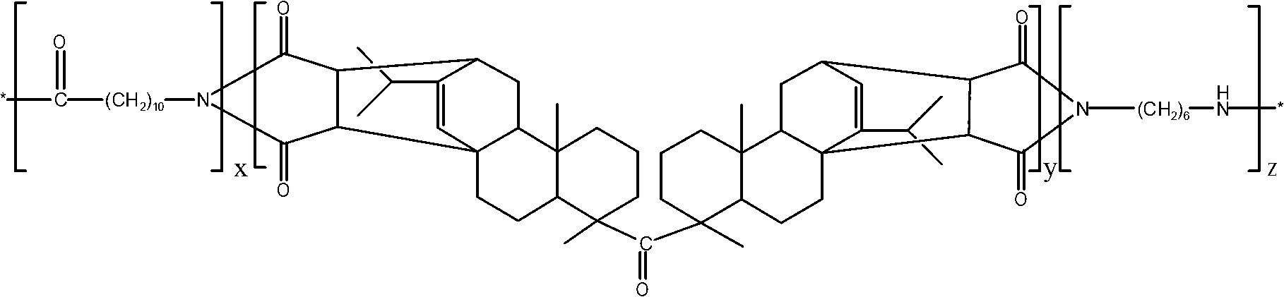 Rosin-base half alicyclic polyamide imide copolymer and synthetic method thereof