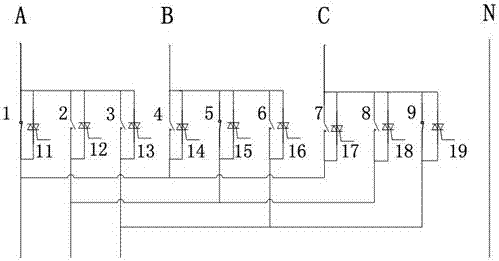Electronic type phase conversion switch