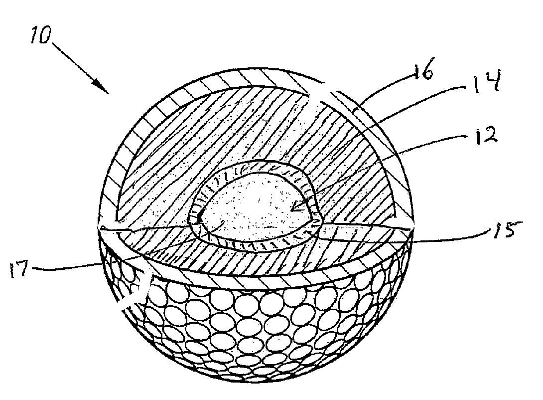 Golf ball with metal core