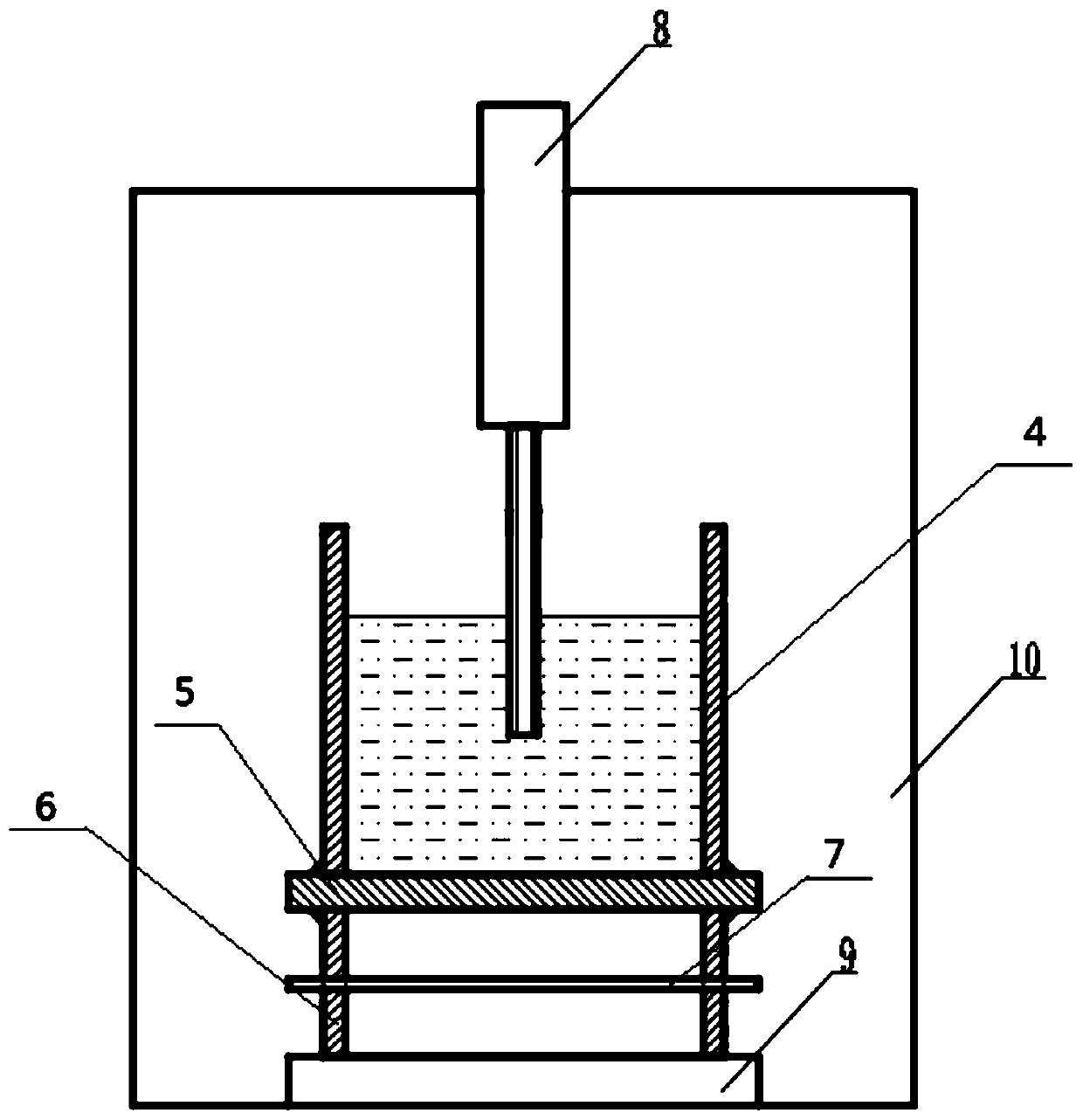 Testing device and method for measuring binding power of bolt and ice