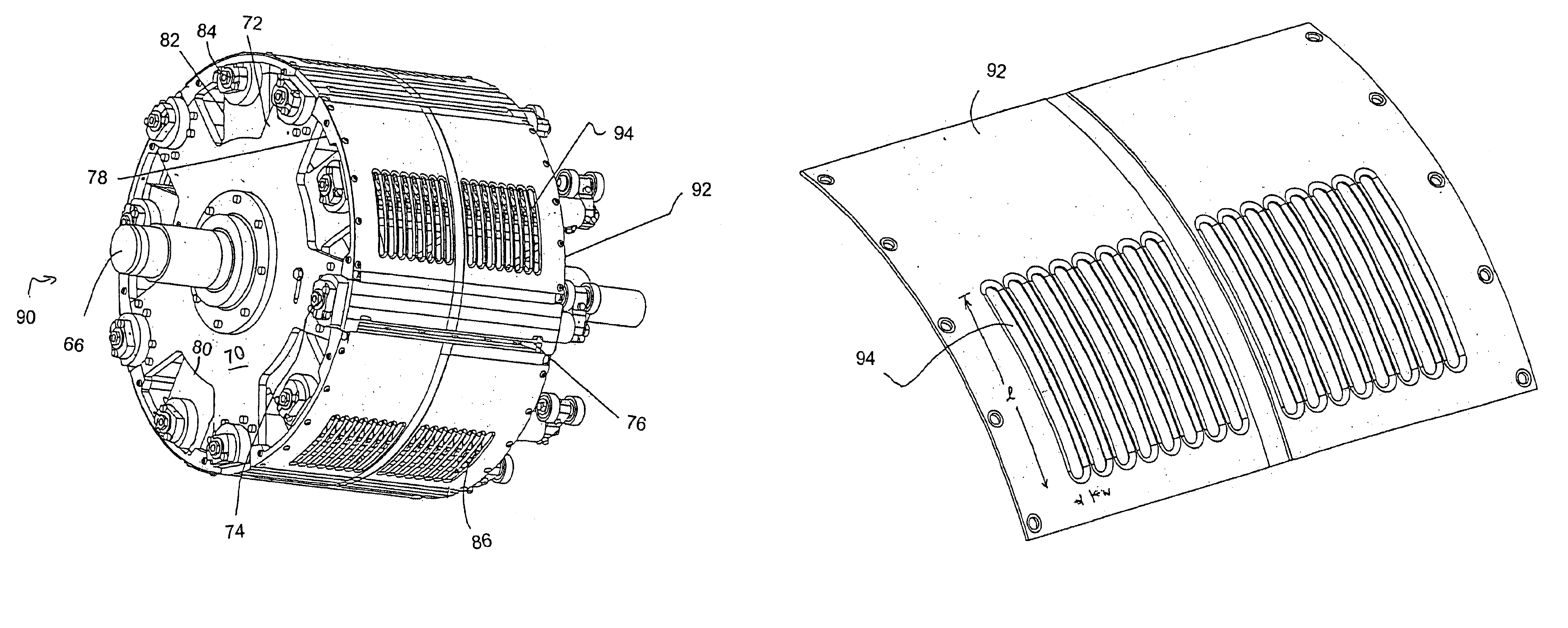 Folder cylinder with support plate