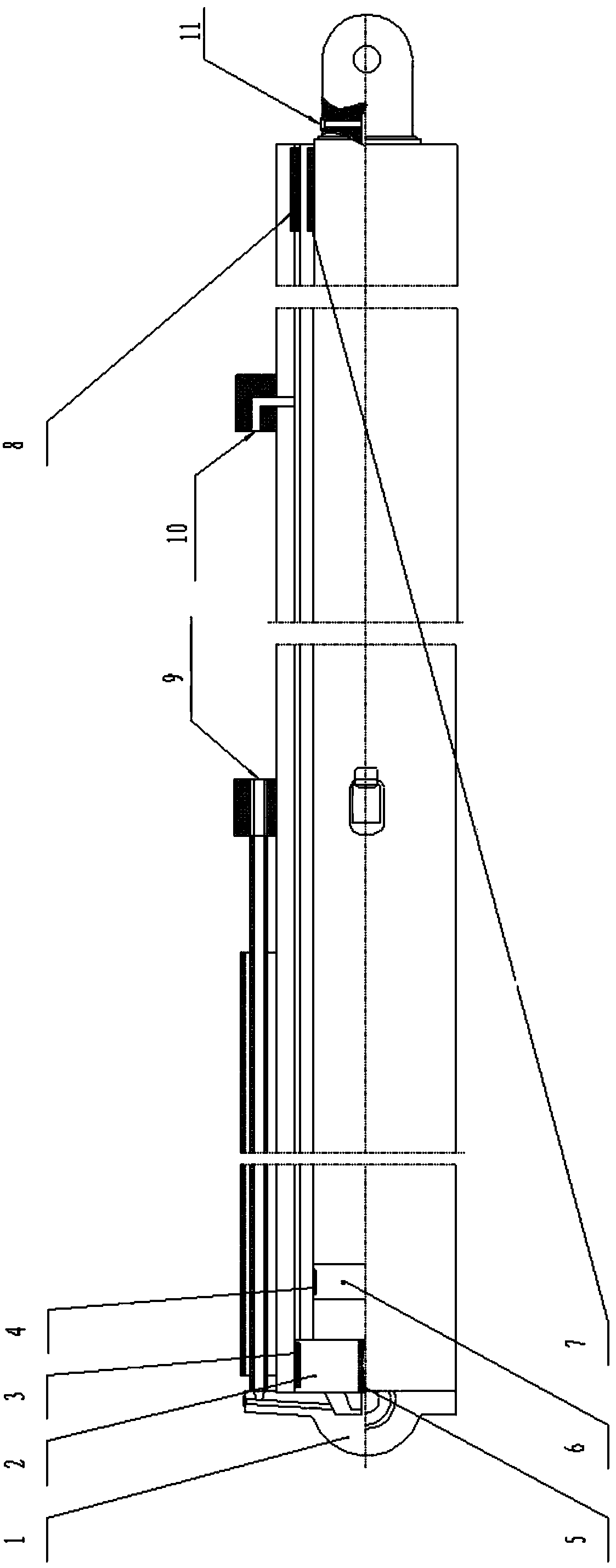 Double-telescoping stand column of hydraulic support
