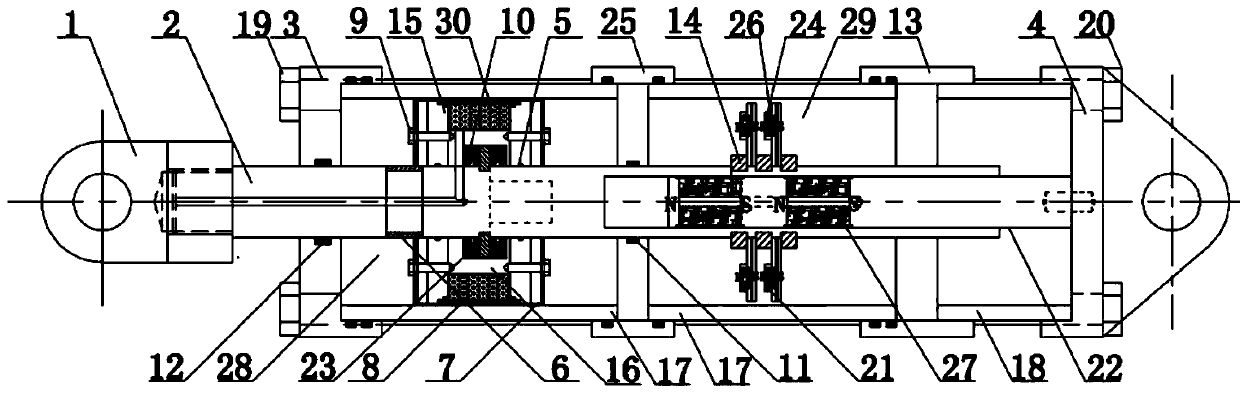 Magnetic control damper having high-frequency impact resistance and energy dissipation characteristic