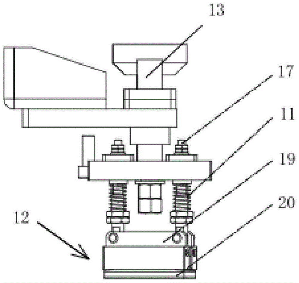 Pressing block mechanism of abrasive-belt grinding machine