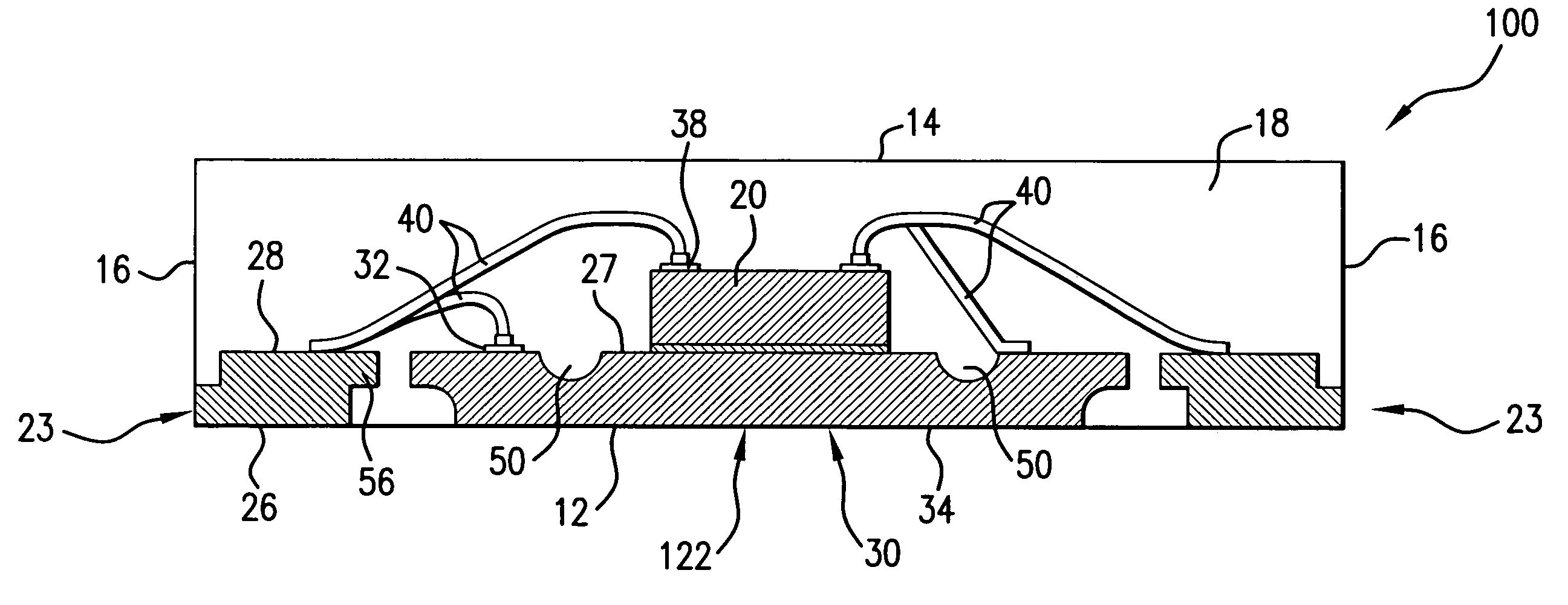 Die pad for semiconductor packages and methods of making and using same