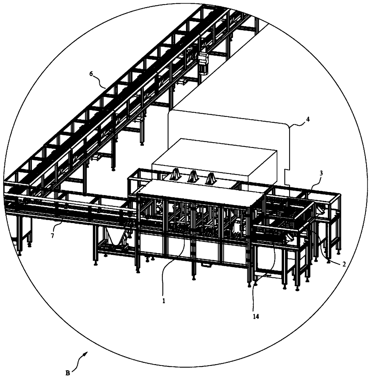 Lithium battery material cyclic conveying device and production technology thereof