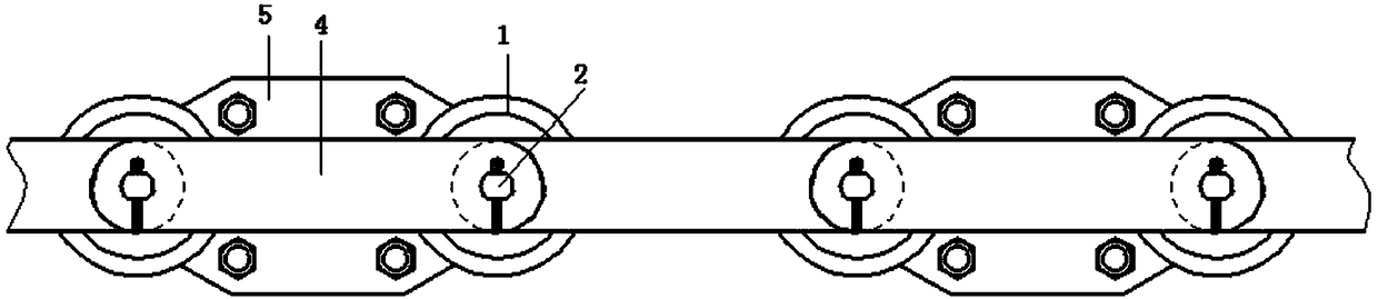 Traction chain of slag conveyor