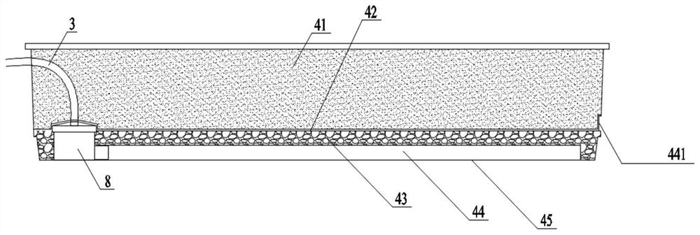 Bridge concrete crash barrier structure with flower box