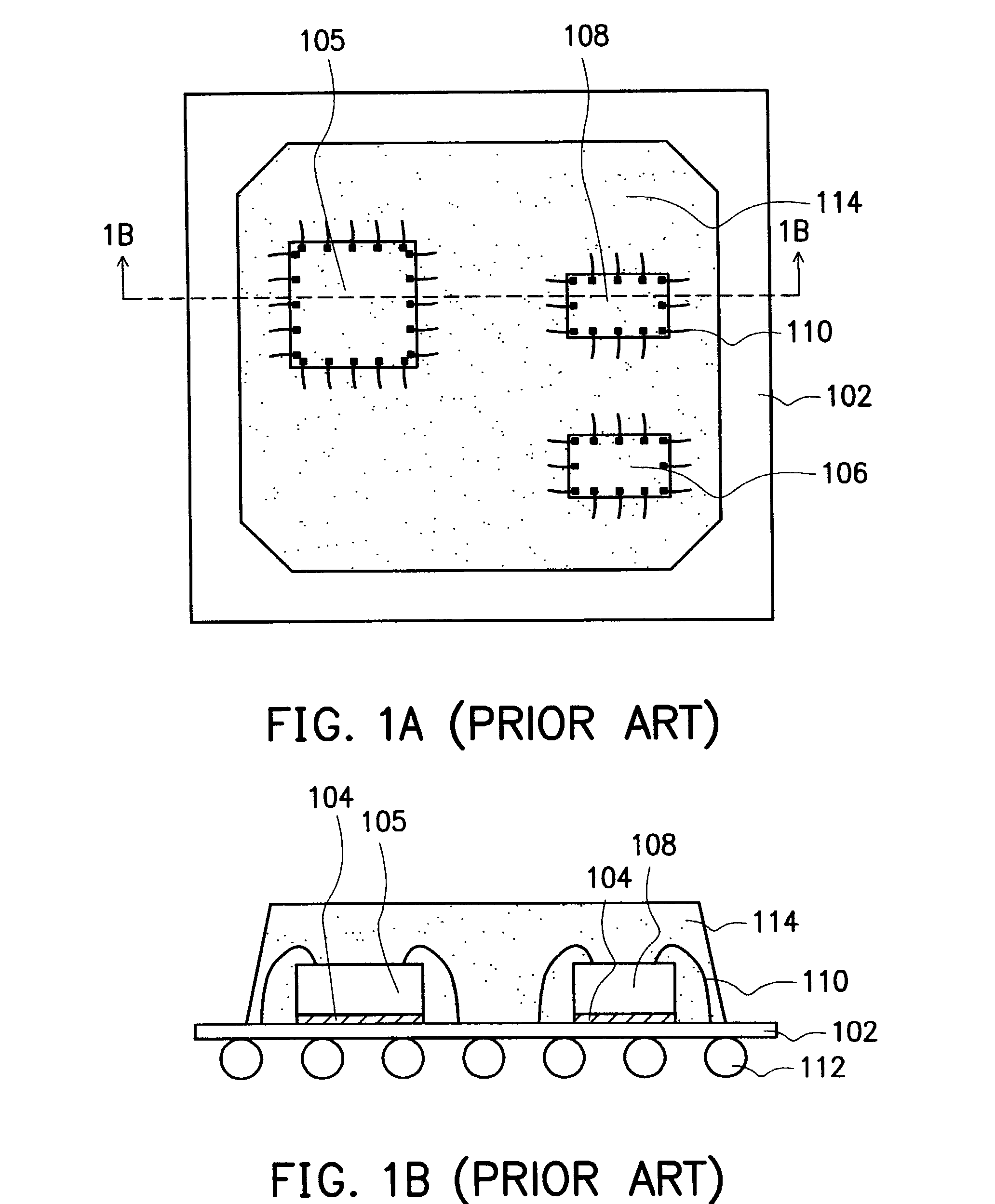 Structure of a multi chip module having stacked chips