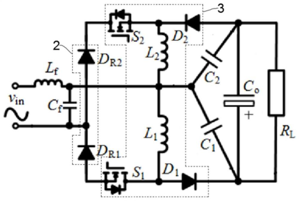 Bridgeless buck-boost power factor correction converter and control system