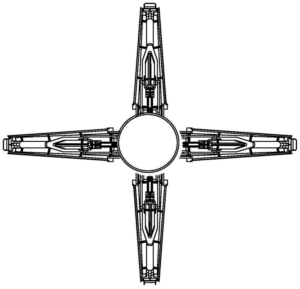 A Pneumatically Driven Retrievable Rocket Landing Support Mechanism