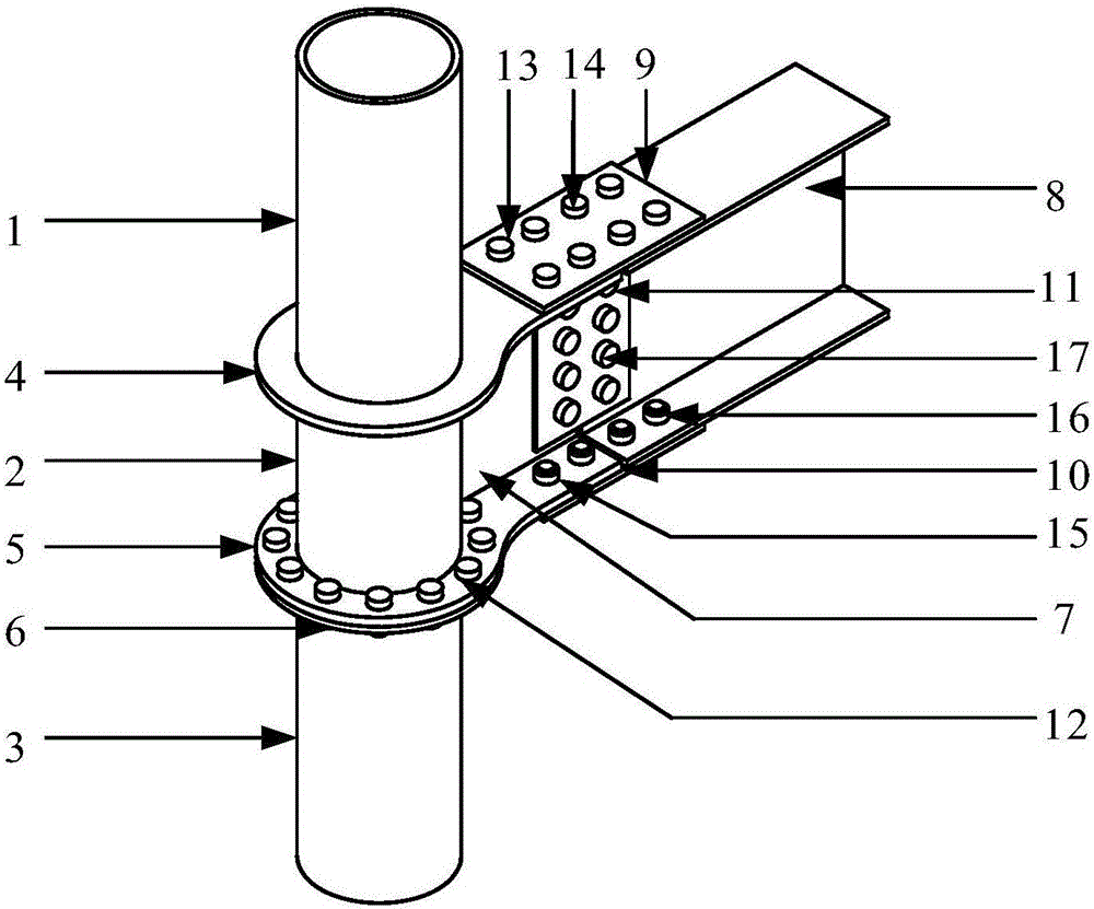 Function-restorable assembly type beam column-column flange connection joint device