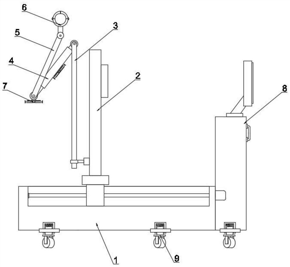 Temporary stringing construction device capable of crossing obstacles