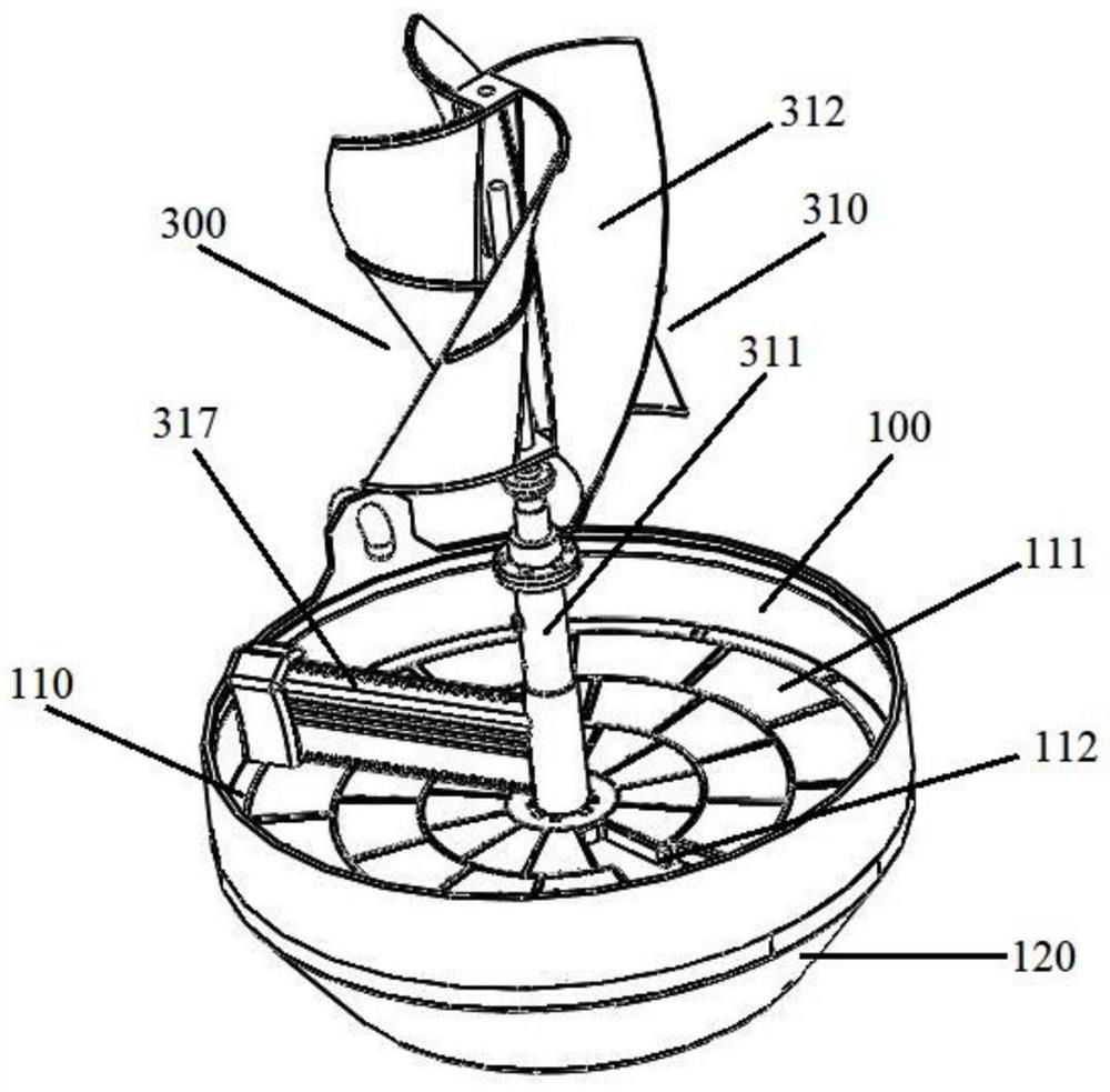 Water quality improvement device for closed waters based on photocatalysis