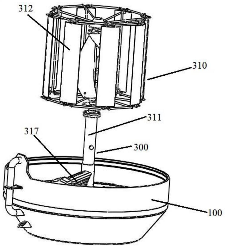 Water quality improvement device for closed waters based on photocatalysis