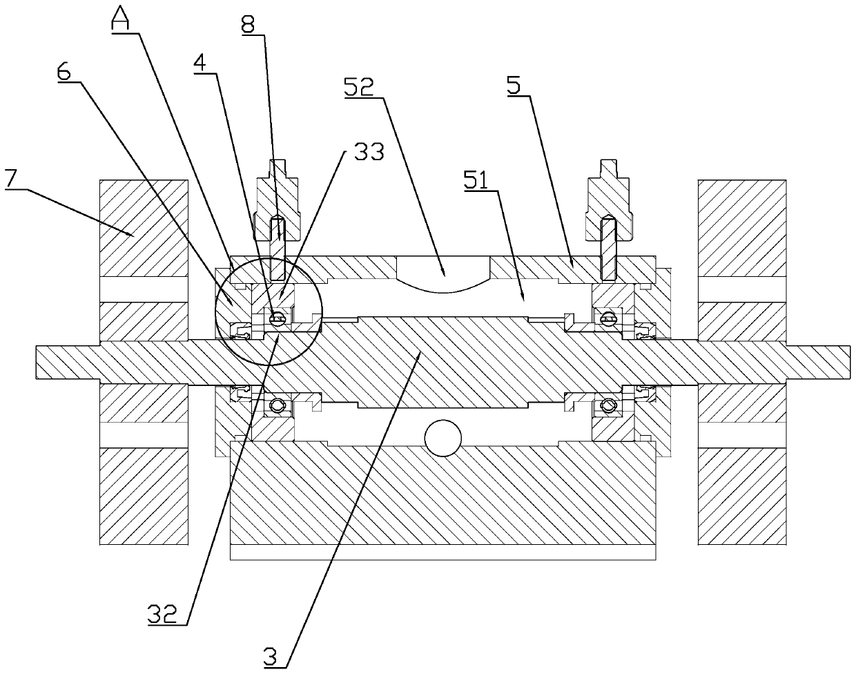 Test device for detecting bearing corrosion resistance