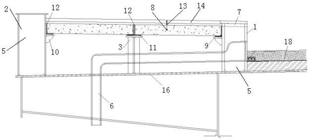 Light base system and construction method for bridge deck sidewalk