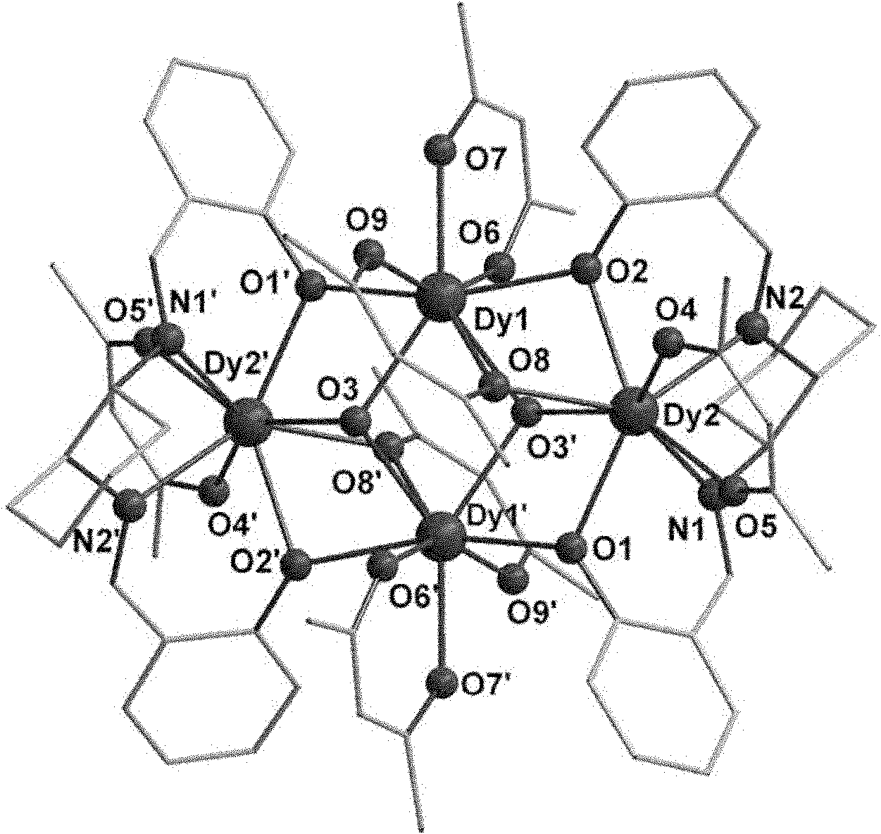 Salen-like and diketone-base dysprosium tetranuclear cluster compound type monomolecular magnetic material and preparation method thereof