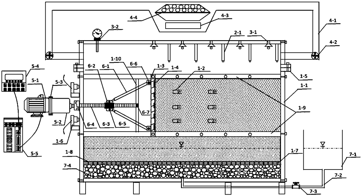 Retaining wall model testing device and method capable of simulating combined action of dry-wet cycle and groundwater