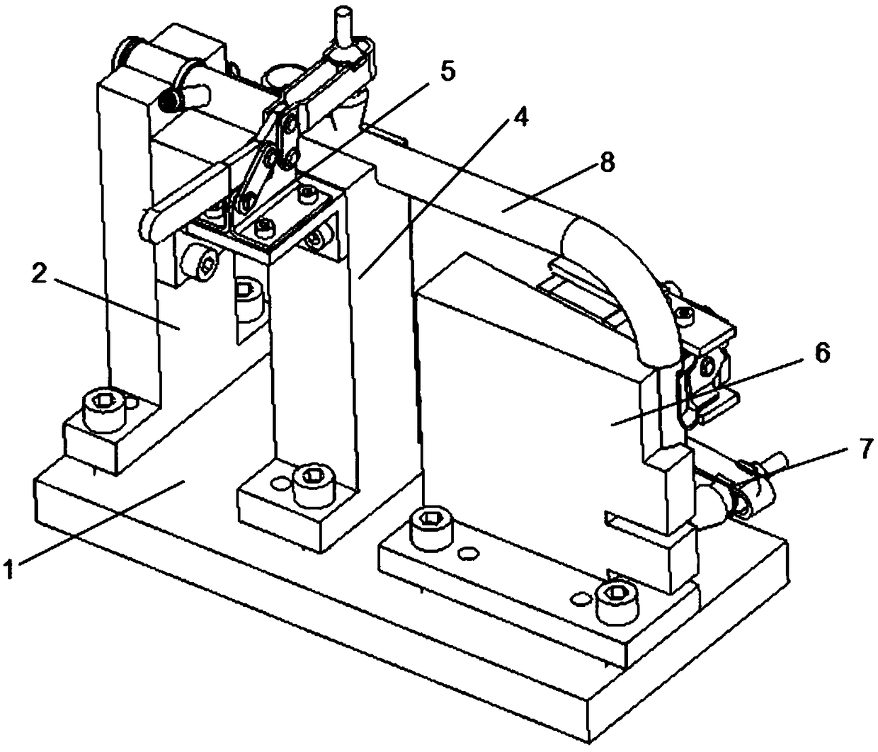 An elbow welding positioning and locking device