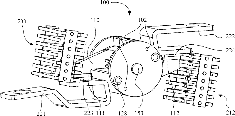 A rotary contact assembly