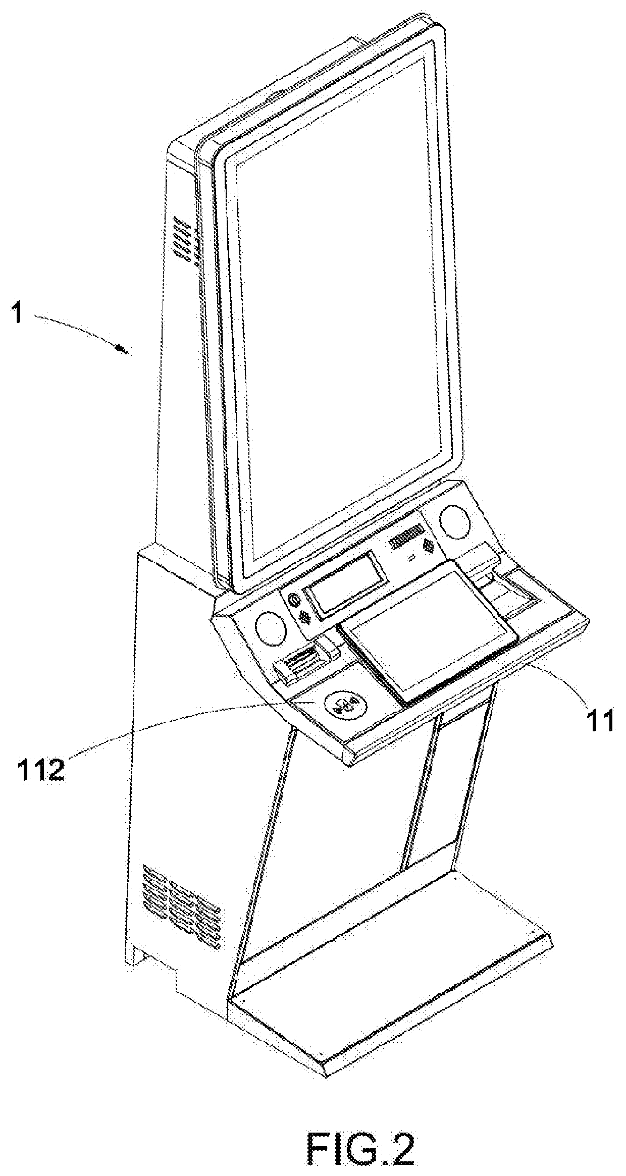 Wireless charging device of game machines