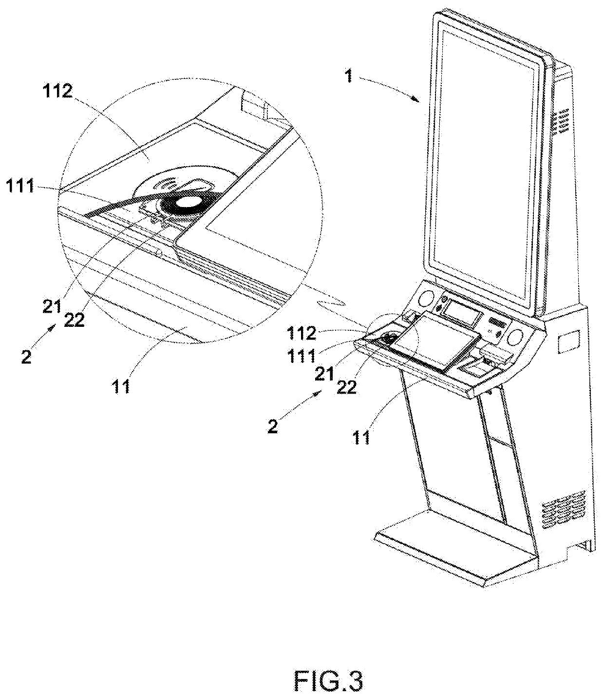 Wireless charging device of game machines