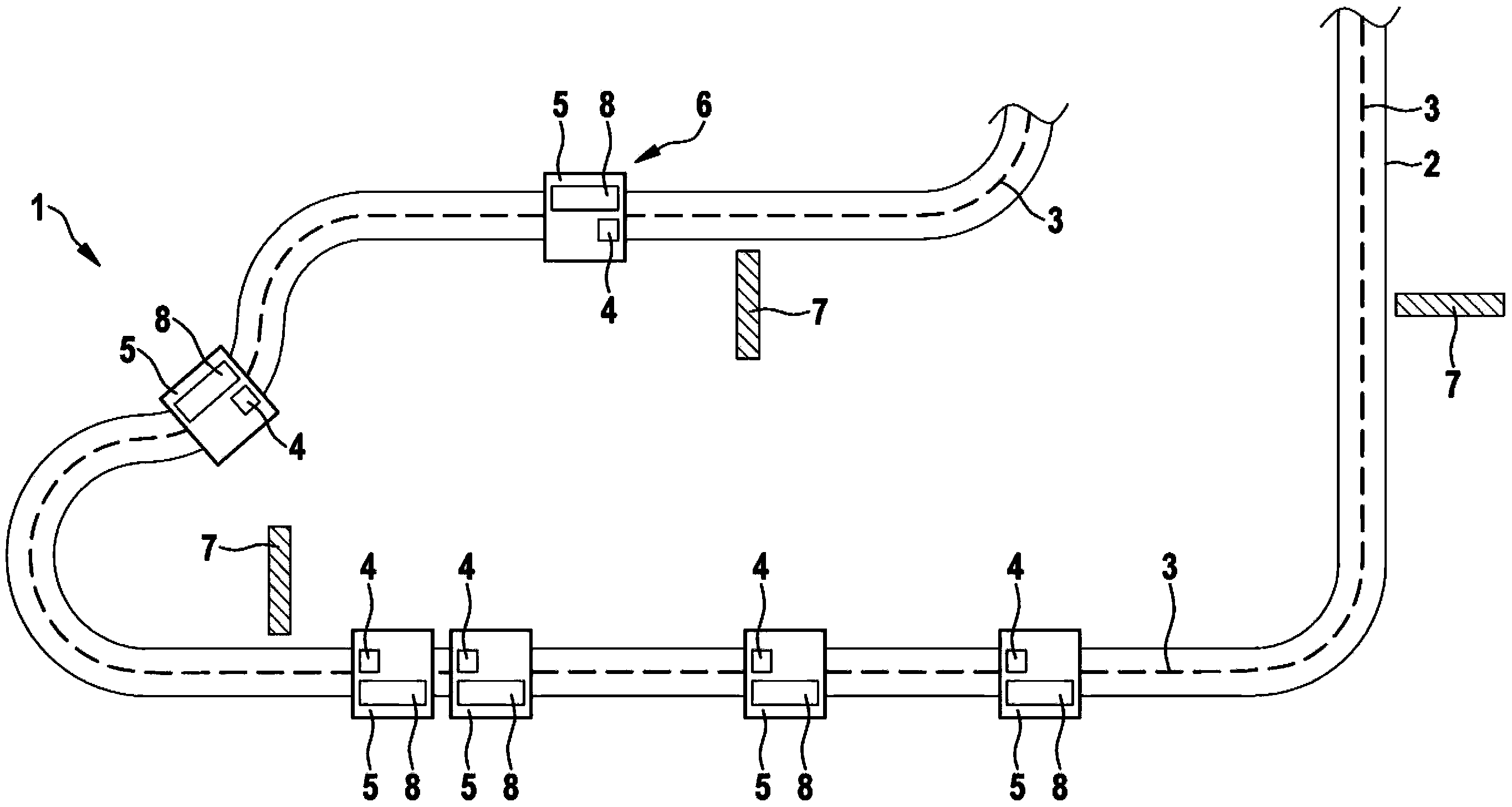 Transport device with identification function