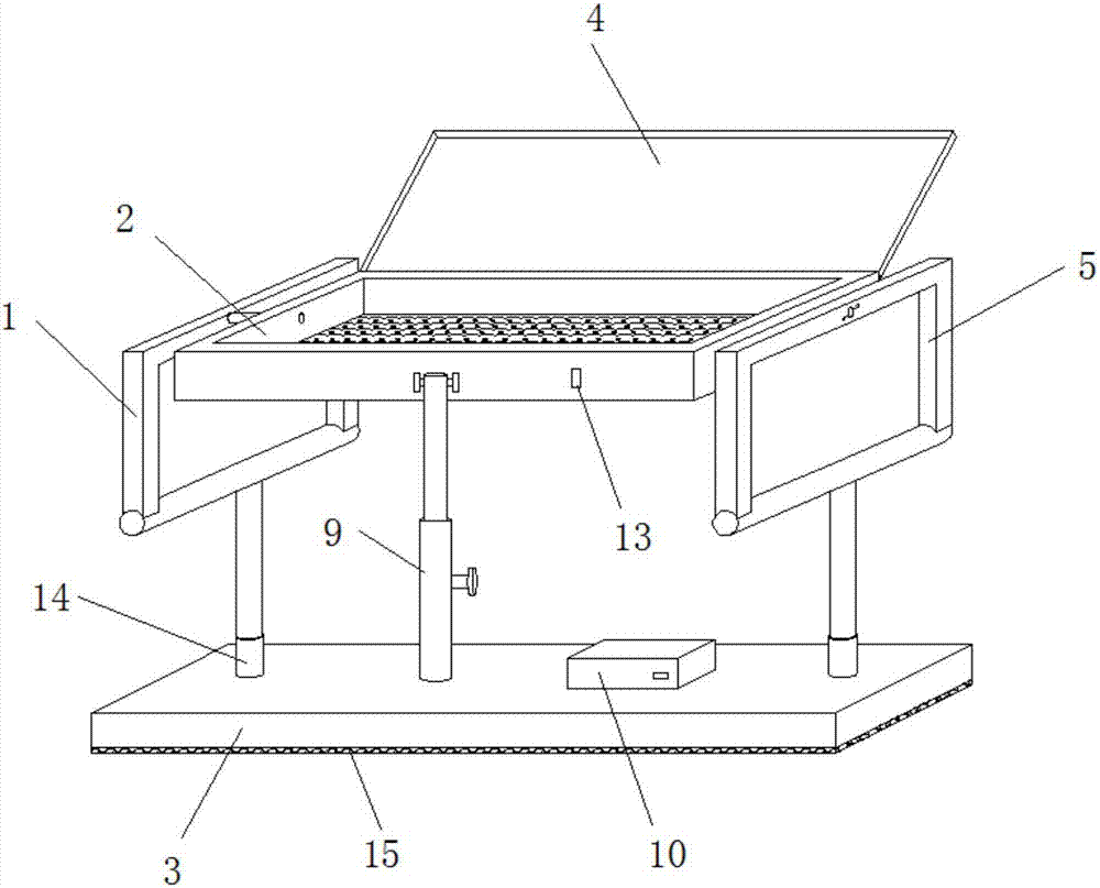 Food air-curing device frame convenient for food processing