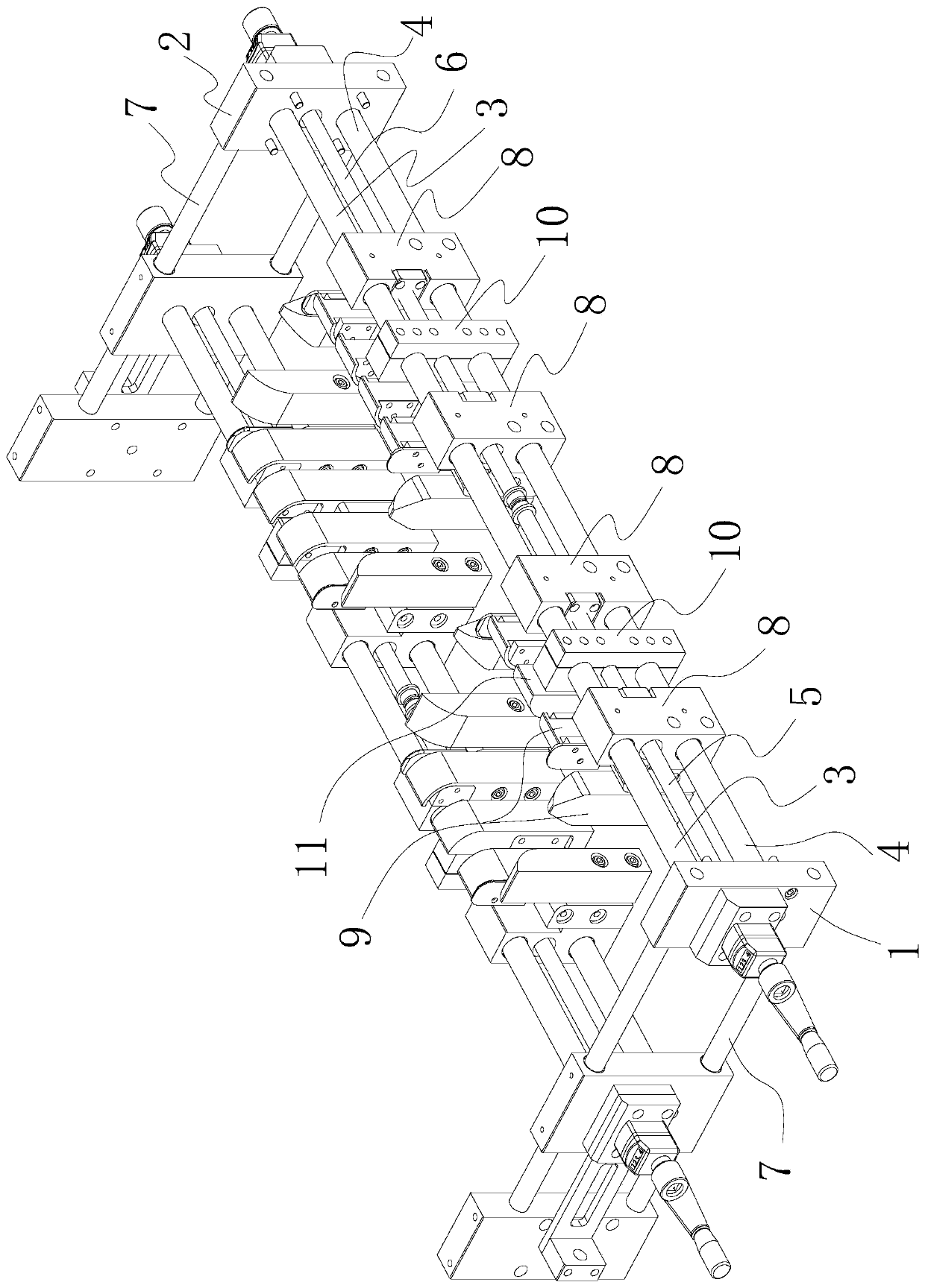 A forming device for extrusion forming of cartons