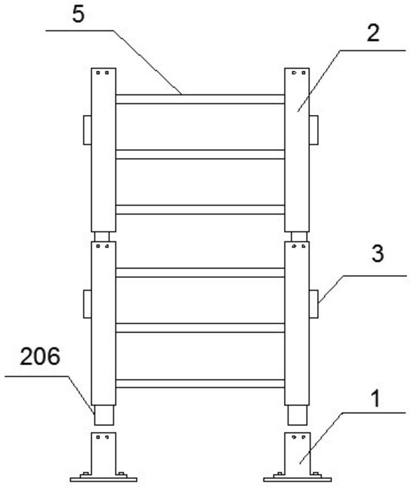 An assembly and installation frame used in mine engineering construction