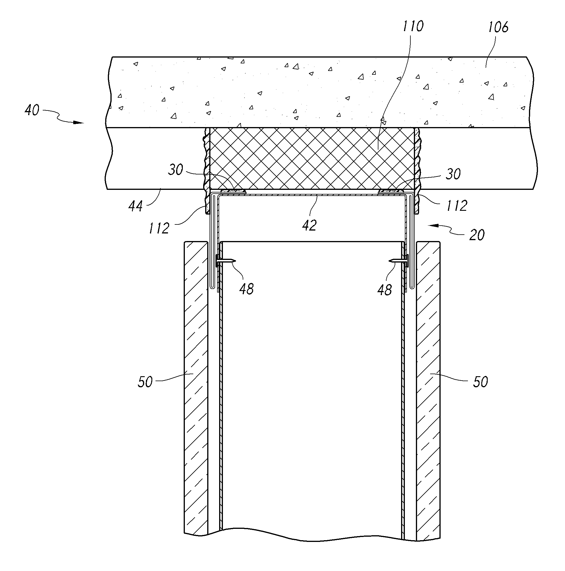 Fire-resistant angle and related assemblies