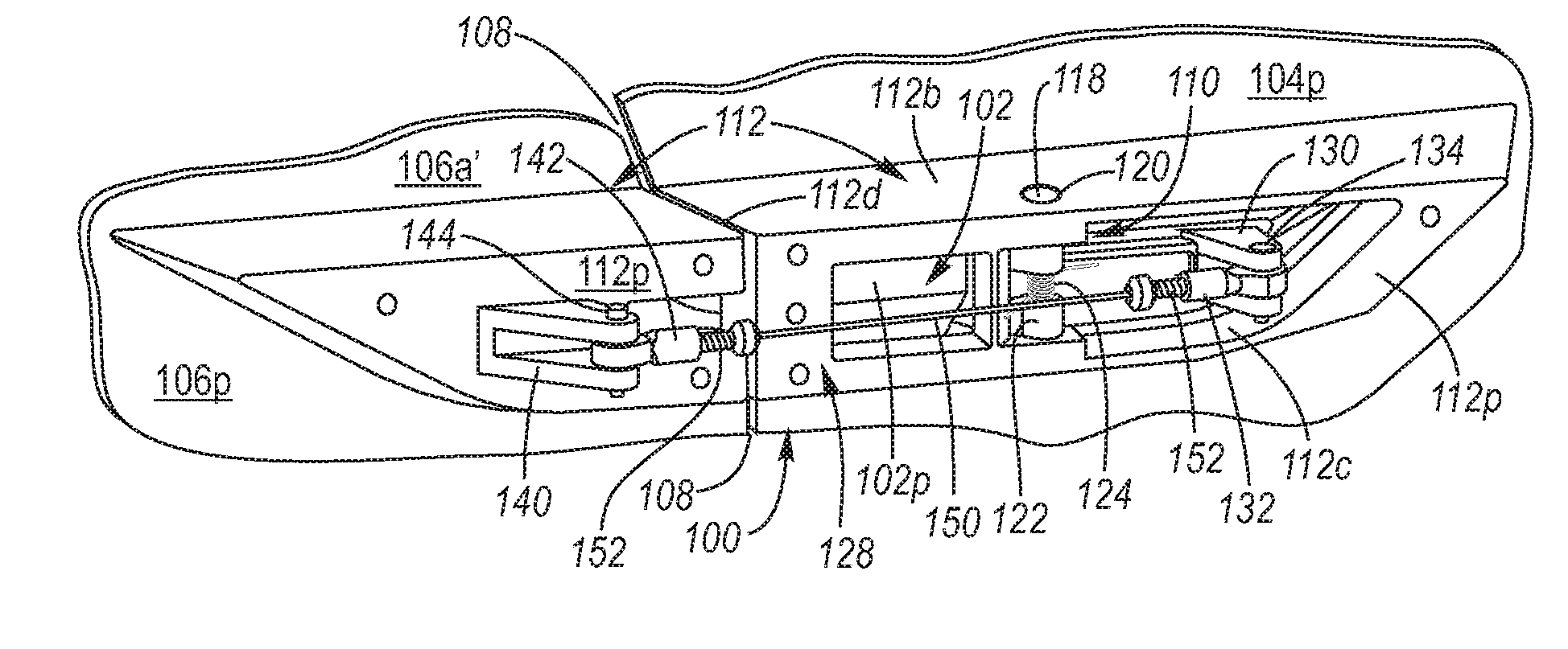 Apparatus for Mounting an Article Astride Fixed and Movable Body Components