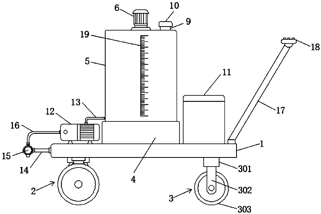 Automatic indoor lawn insecticide spraying device for preventing and treating disease and insect
