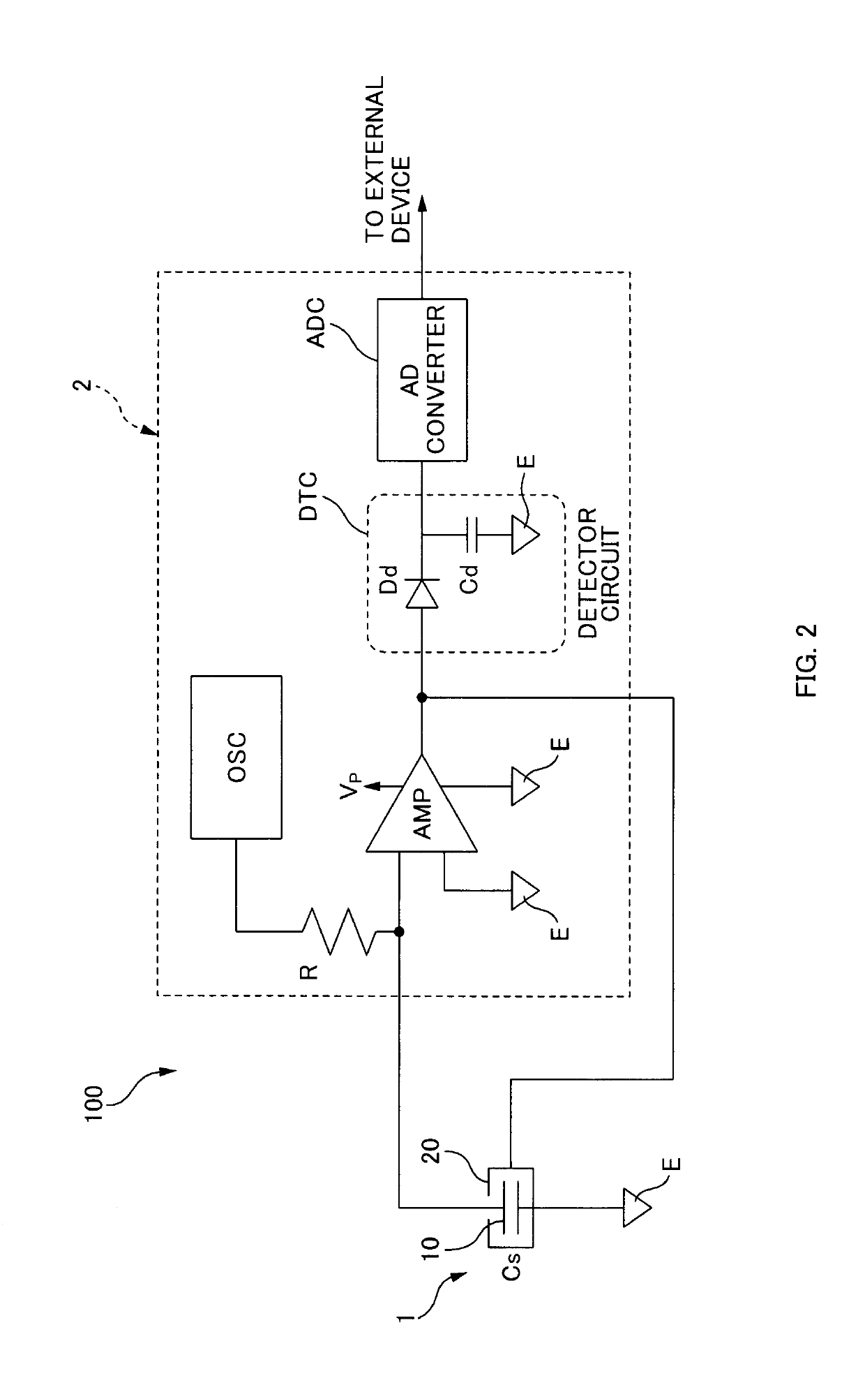 Capacitive sensor and capacitive sensor head