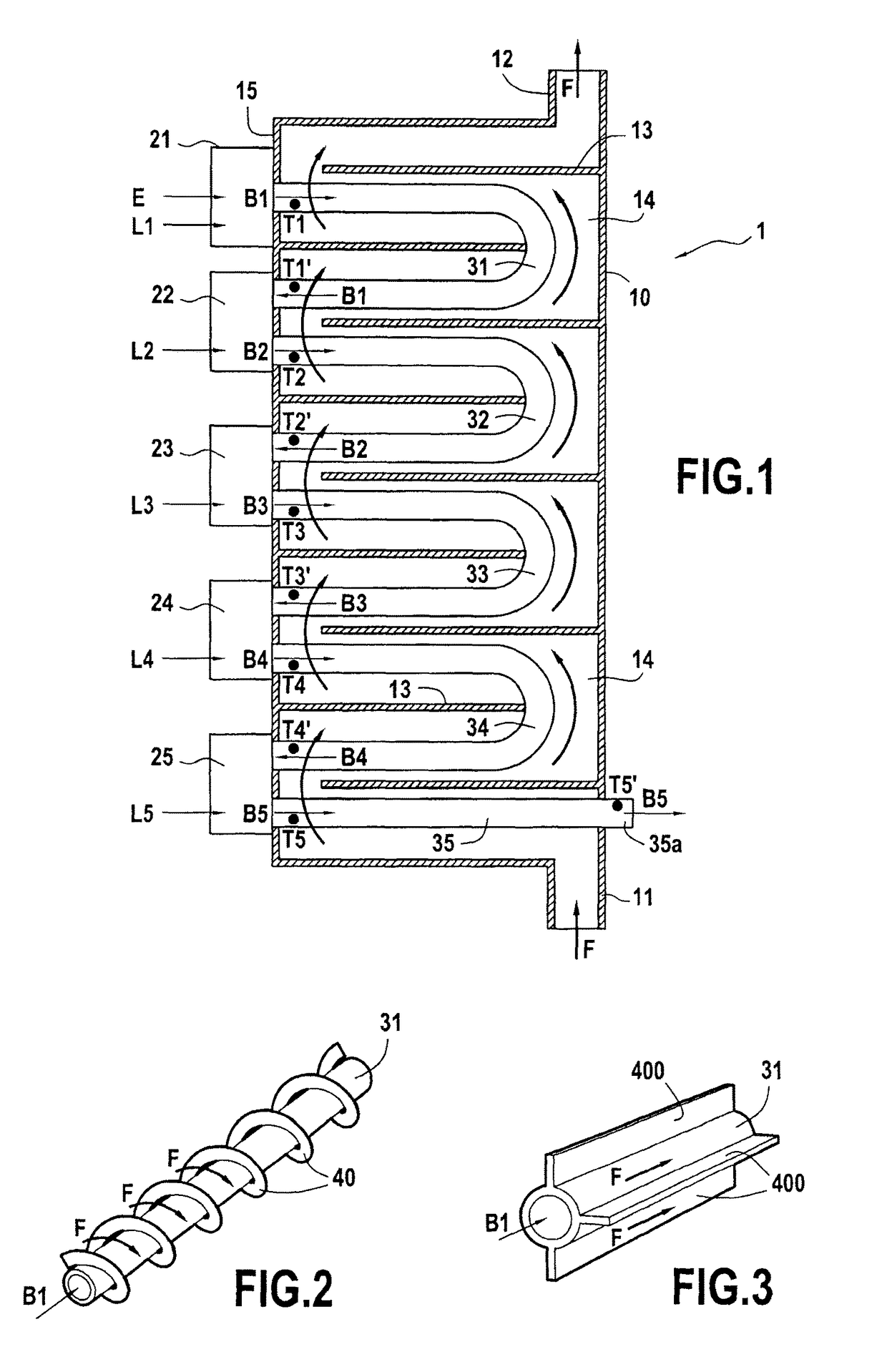 Device for heating a fluid