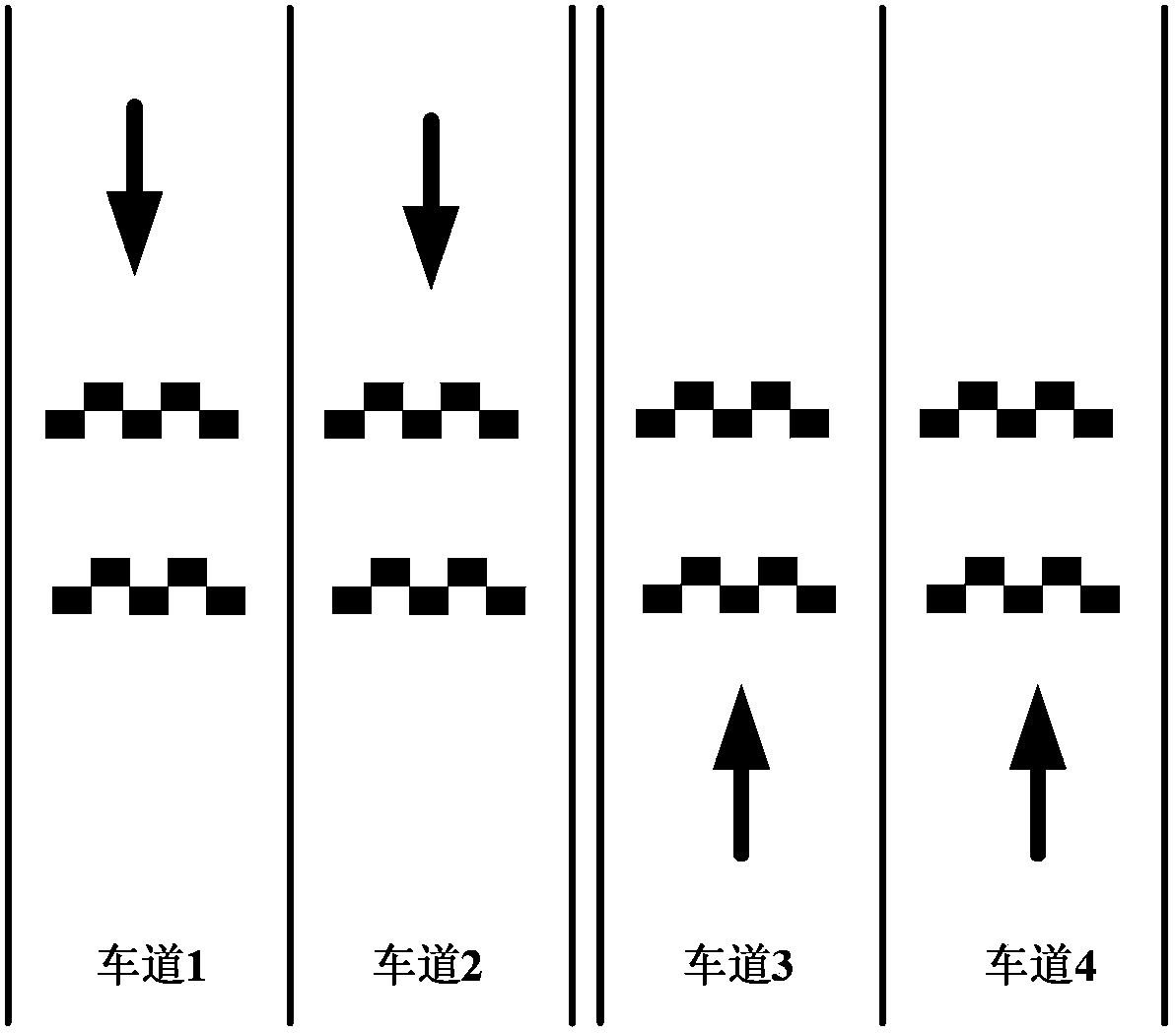 Road traffic flow detecting method based on road surface brightness composite mode recognition