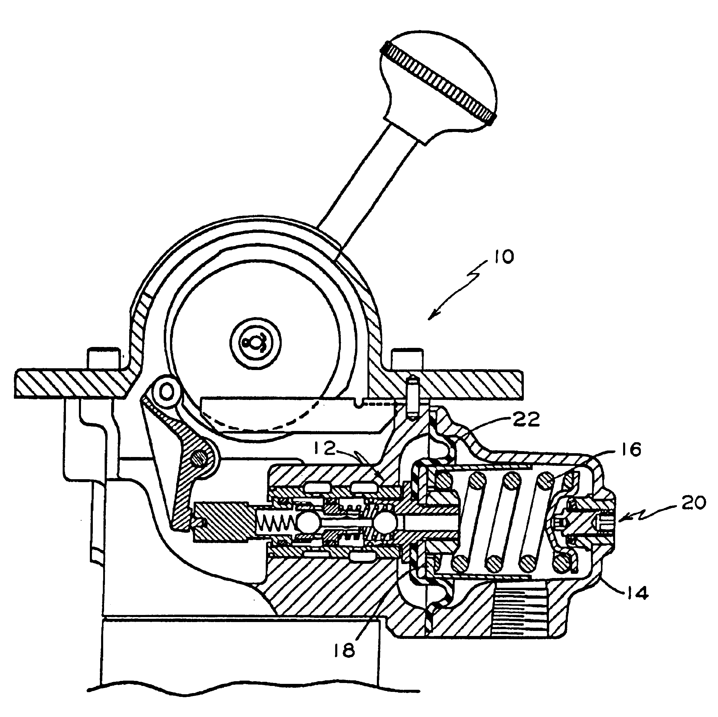 Locomotive brake valve equipped with a range spring dampener